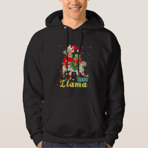 Llama Cece Wear Santa Hat Xmas Pajama Outfit Hoodie