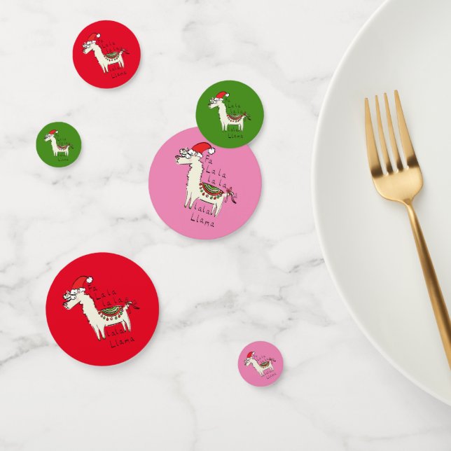 Llama Christmas Kids Cute Funny Confetti (Group)