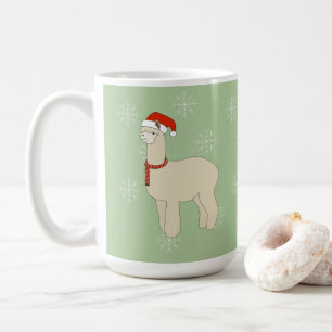 Llama Christmas Snowflakes Coffee Mug