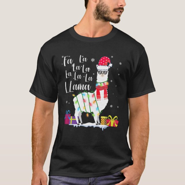 Llama Christmas Sweater Fa La La Lama Funny X-Mas (Front)
