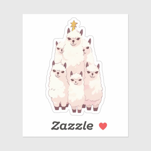 LLAMA CHRISTMAS TREE  (Sheet)