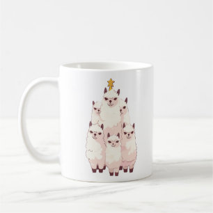 LLAMA CHRISTMAS TREE COFFEE MUG