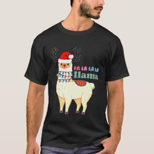 Llama Christmas Women Men Kids T-Shirt