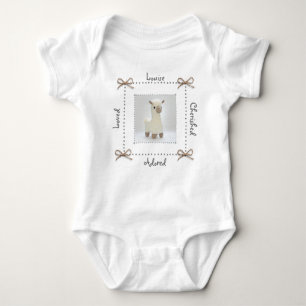 Llama Crochet Baby Bodysuit Personalize 