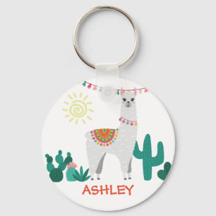 llama custom name key ring