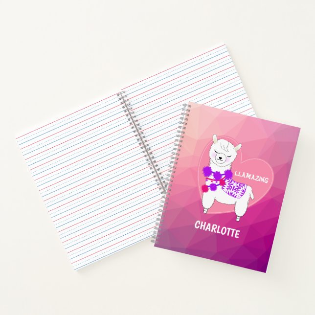 Llama Cute Personalised Notebook (Inside)