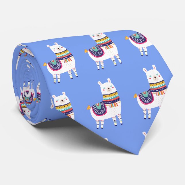 Llama Cute Tie (Rolled)