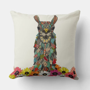 llama daisy love cushion