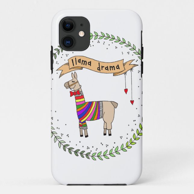 Llama Drama, Alpaca Case-Mate iPhone Case (Back)