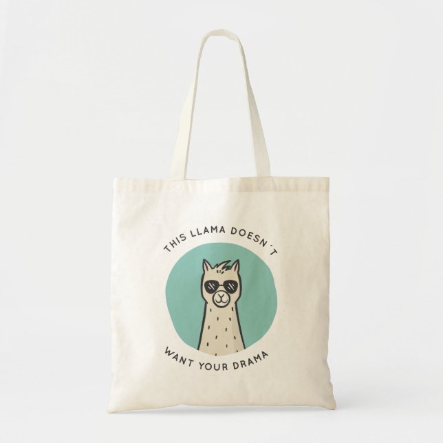 Llama Drama Tote Bag (Front)