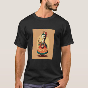Llama Drinking Tequila Senorita Llama Tequila T-Shirt