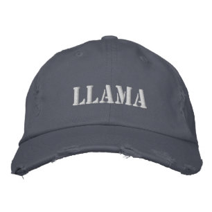 LLAMA EMBROIDERED HAT
