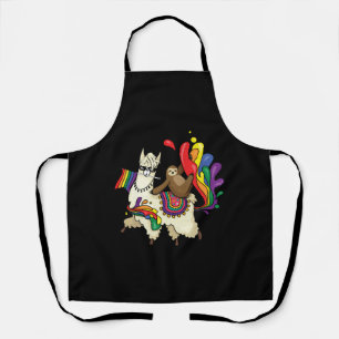 Llama Equality Gay LGBTQ Rainbow LGBT Pride Month Apron