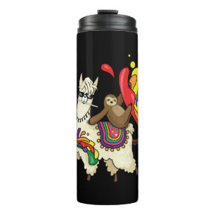 Llama Equality Gay LGBTQ Rainbow LGBT Pride Month Thermal Tumbler
