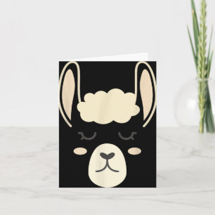 Llama Face Funny Halloween Costume Alpacas Card