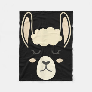 Llama Face Funny Halloween Costume Alpacas Fleece Blanket
