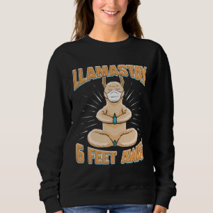 Llama Face Mask Yoga Meditation Social Distancing Sweatshirt