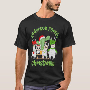 Llama Family Men Women and Kids Anderson Family Ch T-Shirt
