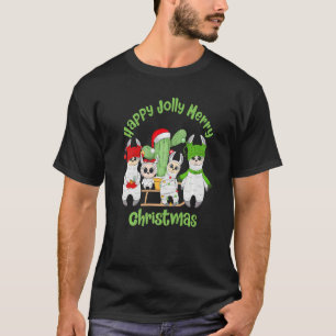 Llama Family Men Women and Kids Cute Christmas T-Shirt