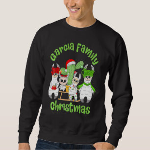 Llama Family Men Women And Kids Garcia Family Chri Sweatshirt