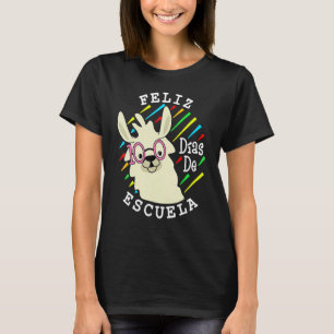 Llama Feliz 100 Dias De Escuela 100 Days Of School T-Shirt