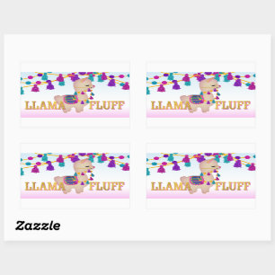 LLAMA FLUFF Cute Rectangular Sticker