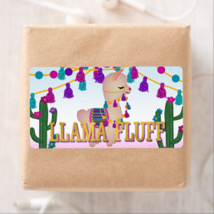 LLAMA FLUFF Treat Bag Topper Stickers