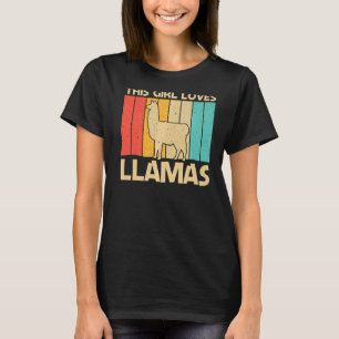 Llama For Girls Women Llama Farm Animal T-Shirt