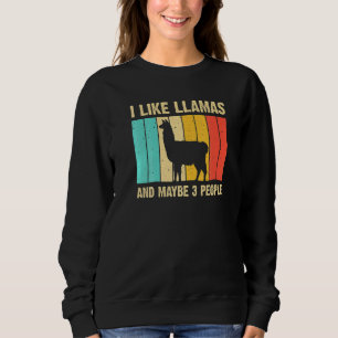 Llama For Kids Men Women Alpaca Farming Sweatshirt