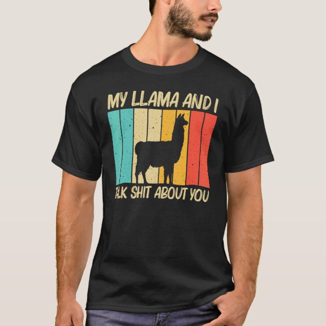 Llama For Men Women Alpaca Farming Zookeeper Peruv T-Shirt (Front)