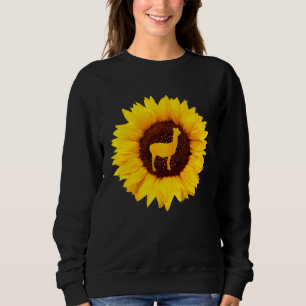 Llama  For Women Men Alpaca Animal Sunflower Lover Sweatshirt
