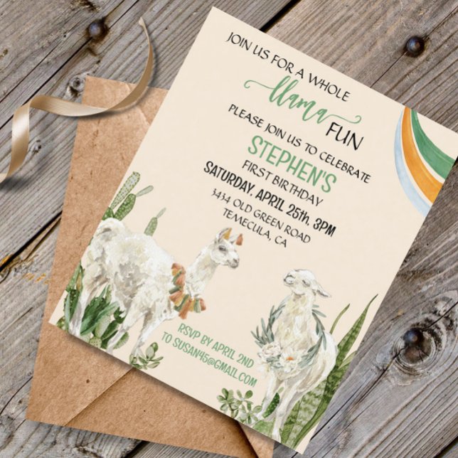 Llama Fun Birthday Party Fiesta Cactus Budget  (Creator Uploaded)