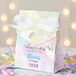 LLama fun, colorful kids birthday Favour Box