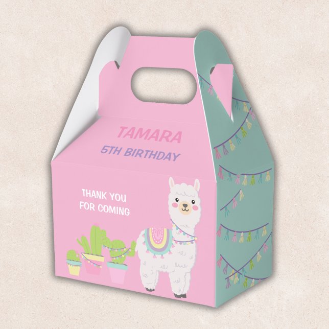 LLAMA FUN PINK Favour Box (Creator Uploaded)