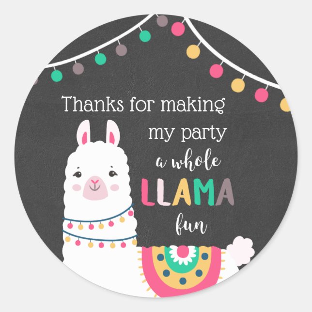 Llama fun stickers (Front)