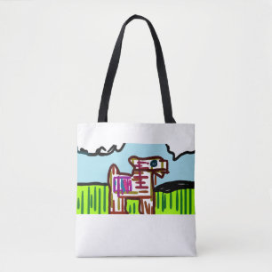 Llama fun time tote bag