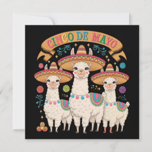 Llama Funny Cinco De Mayo Fiesta Party Invitation