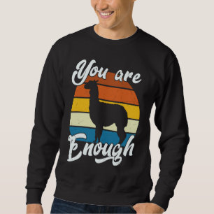 Llama Funny Cute Retro Style Alpaca Graphic Plus Sweatshirt