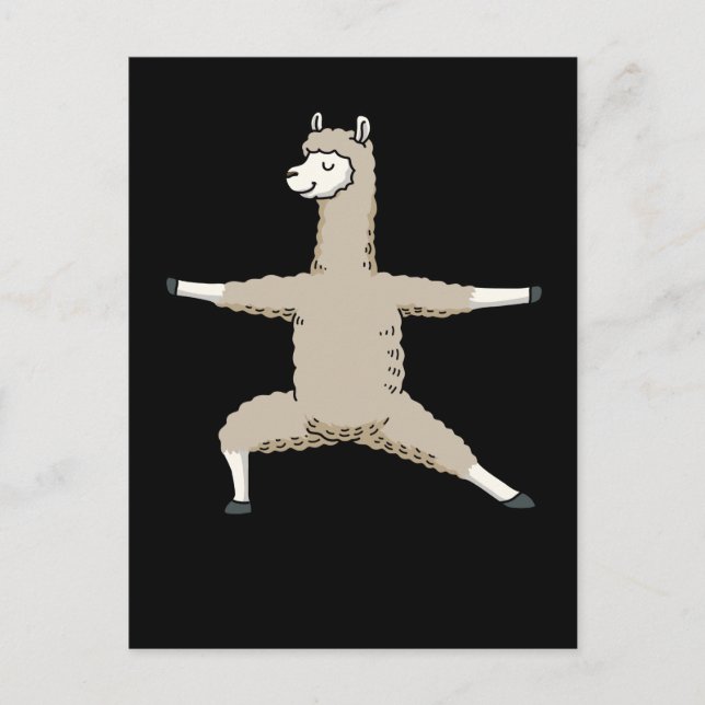 LLama Funny Yoga Gifts Women Meditation Postcard (Front)