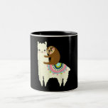 Llama Gift | Cute Llama & Sloth, Best Friends Two-Tone Coffee Mug<br><div class="desc">Llama Gift | Cute Llama & Sloth,  Best Friends</div>