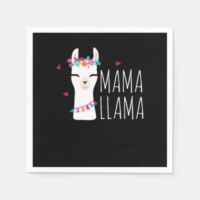 Llama Gift | Mama Llama Napkin (Front)
