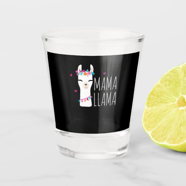 Llama Gift | Mama Llama Shot Glass (Front)