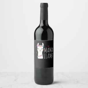 Llama Gift   Mama Llama Wine Label