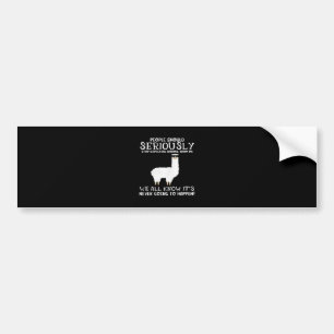 Llama Gift   People should seriously Bumper Sticker