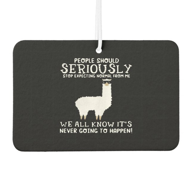 Llama Gift | People should seriously Car Air Freshener (Front)