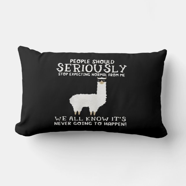 Llama Gift | People should seriously Lumbar Cushion (Front)