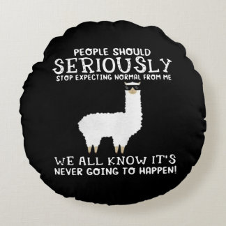 Llama Gift | People should seriously Round Cushion
