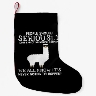 Llama Gift | People should seriously Small Christmas Stocking