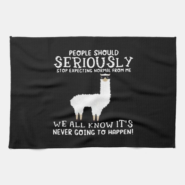Llama Gift | People should seriously Tea Towel (Horizontal)