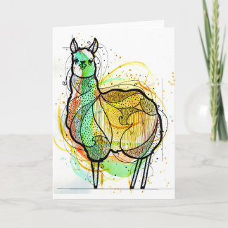 Llama Greetings Card